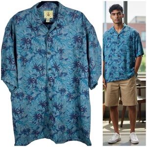 Vintage Joe Marlin Hawaiian Men's Button Down Short Sleeve Shirt